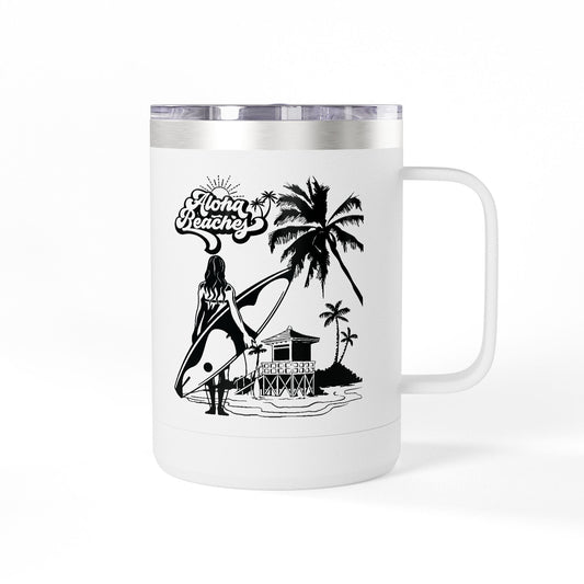 Surfing  Girl Mug Tumbler, 15oz
