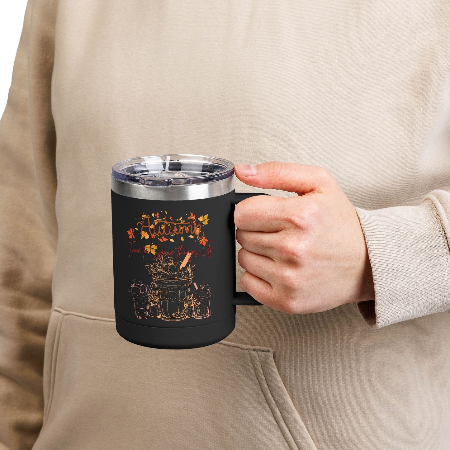 Autumn Coffee Mug Tumbler, 15oz