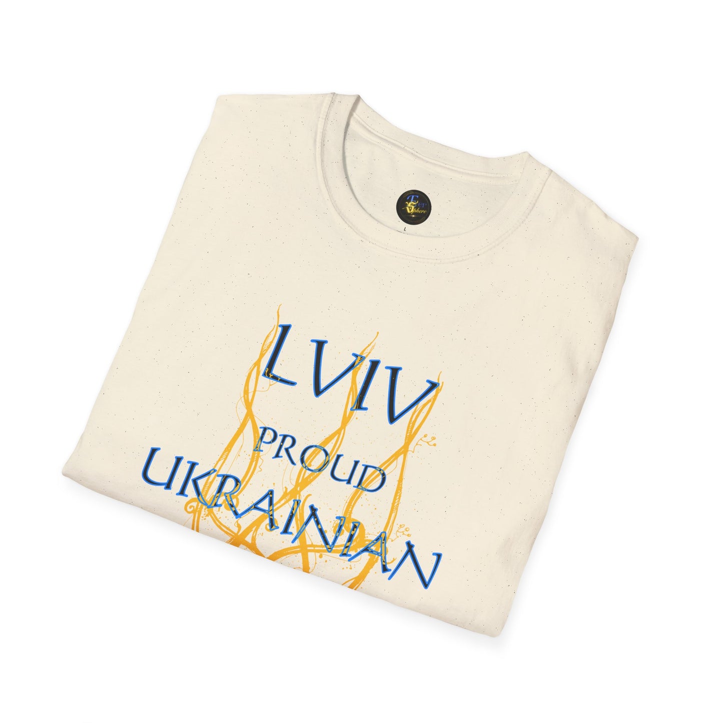 PERSONALIZE Trident of Flame – Slava Ukraini - Unisex Cotton T-Shirt
