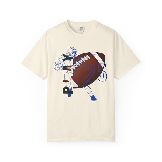 Personalize Unisex Football Garment-Dyed T-shirt