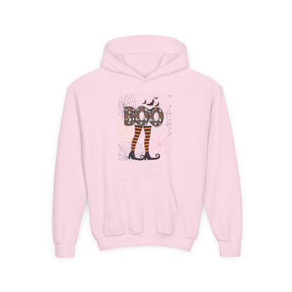 Kids Boo Crew Witch Feet Heavy Blend Cozy Hoodie