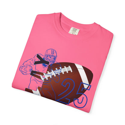Personalize Unisex Football Garment-Dyed T-shirt