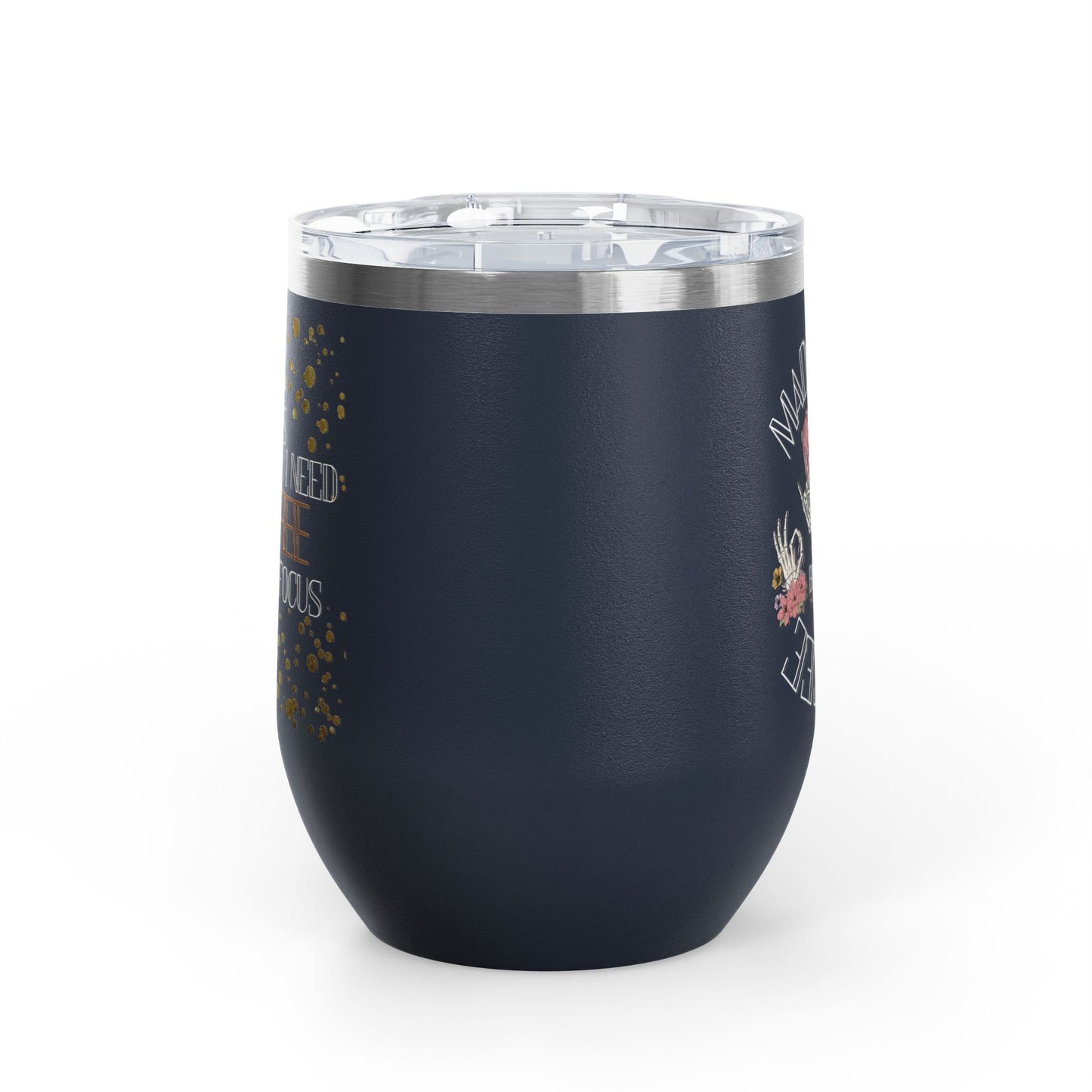 Skull Madness with Flowers Travel Mug 12oz