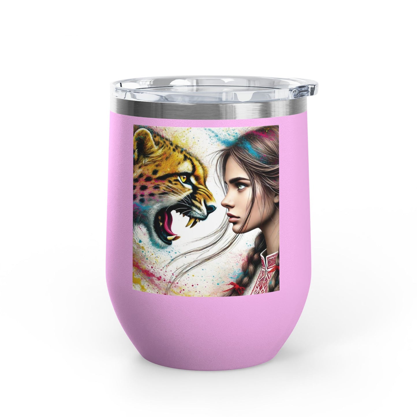 Ukrainian Wild Spirit Girl Travel Mug   Size 12oz
