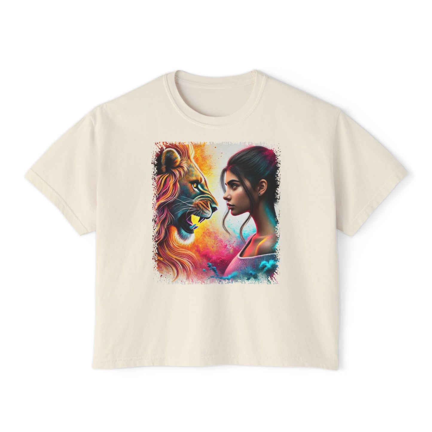 PERSONALIZE Courage Reflected Oversized Boxy Fit Graphic T-shirt