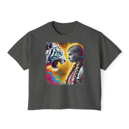 PERSONALIZE Tame Is Not Her Nature - Oversized Boxy Fit Graphic T-shirt