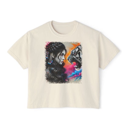PERSONALIZE Tiger’s Mirror Oversized Boxy Fit Graphic T-shirt