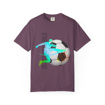 PERSONALIZE Unisex Soccer Classic Kick Garment-Dyed T-shirt