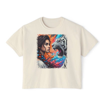 PERSONALIZE Soul of the Tiger - Oversized Boxy Fit Graphic T-shirt