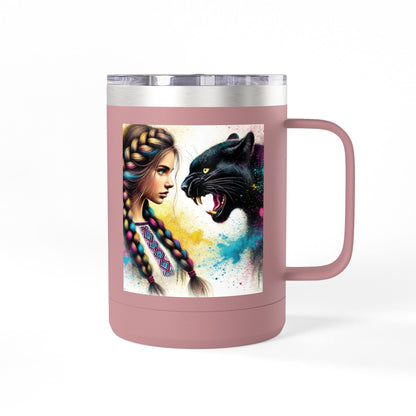 Ukrainian Wild Spirit Girl Mug Tumbler, 15oz