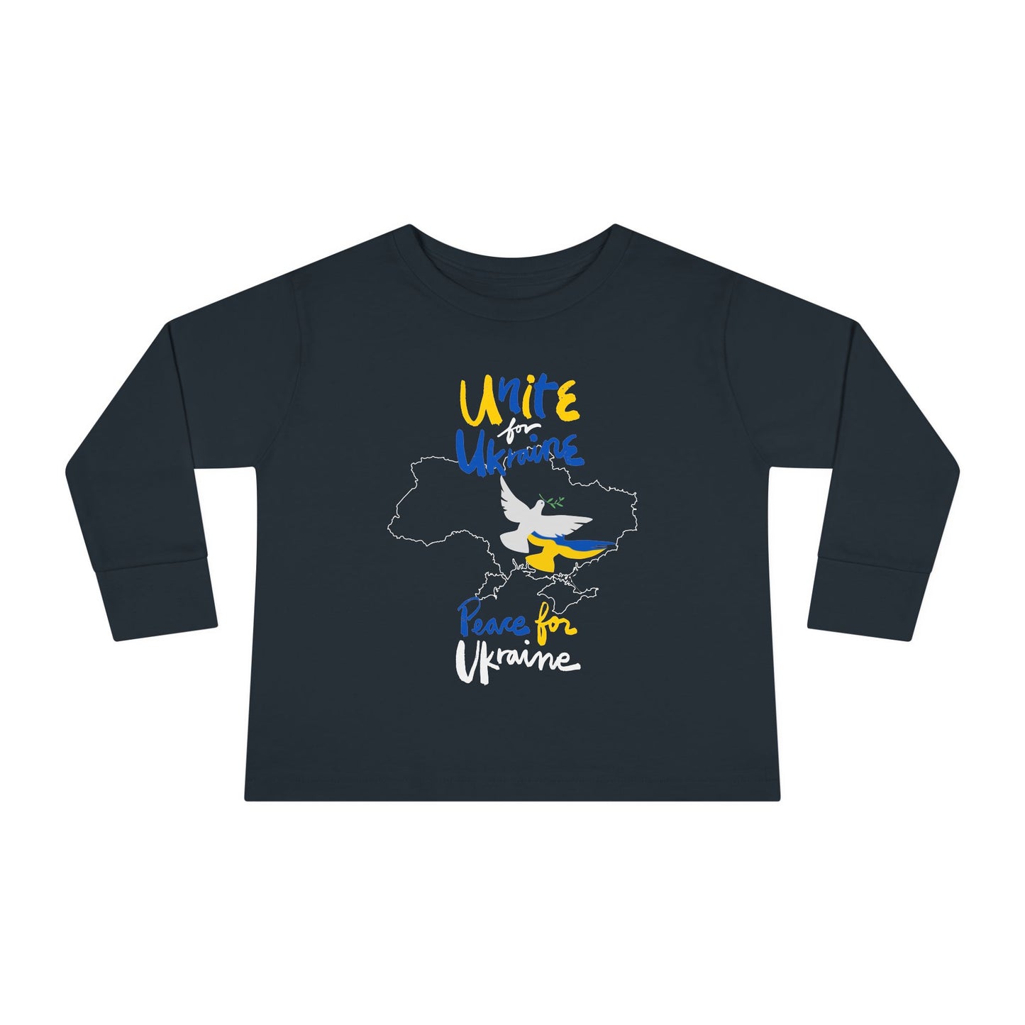 Toddler Unite Ukraine Design Long Sleeve Tee