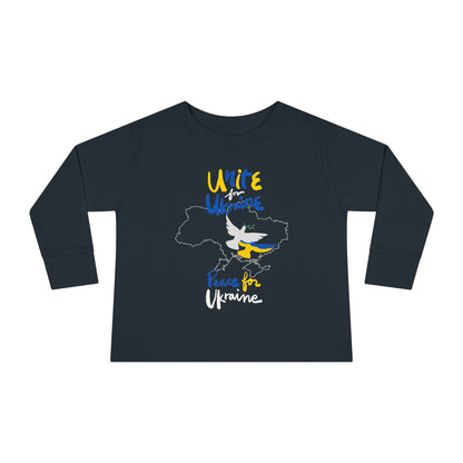 Toddler Unite Ukraine Design Long Sleeve Tee