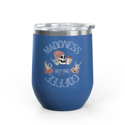 Skull Madness with Flowers Travel Mug 12oz