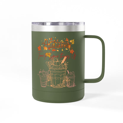 Autumn Coffee Mug Tumbler, 15oz