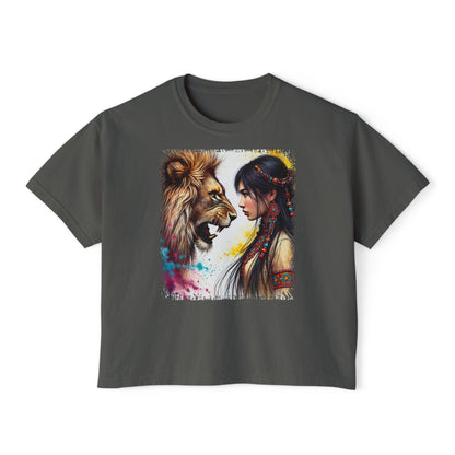 PERSONALIZE Gaze of the Brave Oversized Boxy Fit Graphic T-shirt