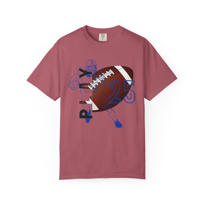 Personalize Unisex Football Garment-Dyed T-shirt