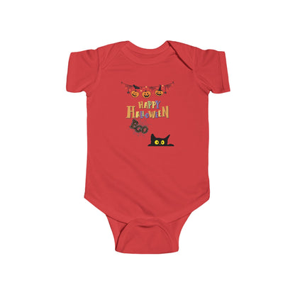 Baby Black Cat & Pumpkin Patch Short Sleeve Bodysuit