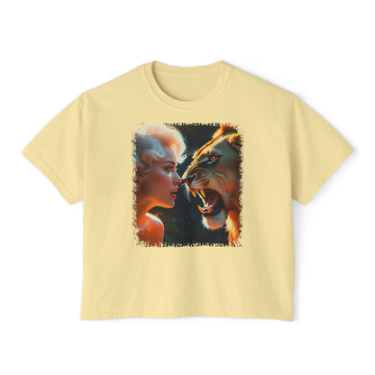 PERSONALIZE Trial by Stare Oversized Boxy Fit Graphic T-shirt