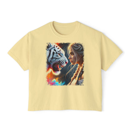 PERSONALIZE Eye of the Striped Storm - Oversized Boxy Fit Graphic T-shirt