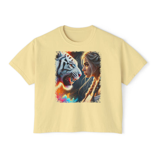 PERSONALIZE Eye of the Striped Storm - Oversized Boxy Fit Graphic T-shirt