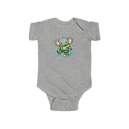 Baby Splash & Dash Elephants Short Sleeve Bodysuit