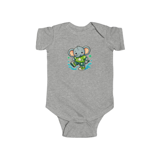 Baby Splash & Dash Elephants Short Sleeve Bodysuit