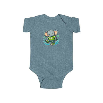 Baby Splash & Dash Elephants Short Sleeve Bodysuit