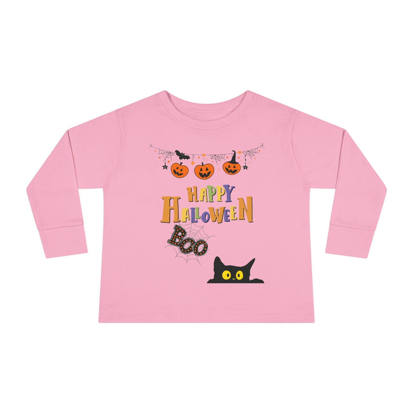 Toddler Long Sleeve Black Cat & Pumpkin Patch