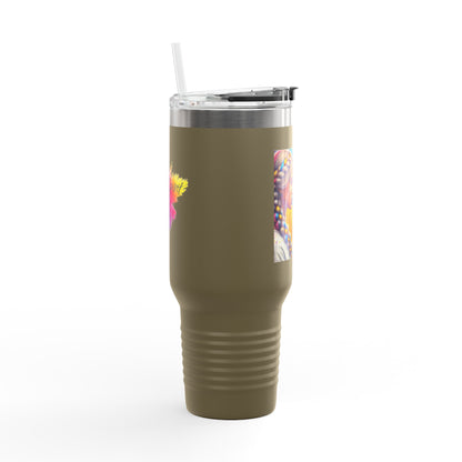 Ukrainian Wild Spirit  Girl Travel Mug, 40oz