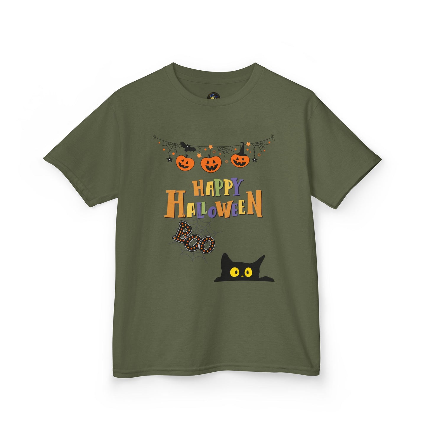 Kids Black Cat & Pumpkin Patch Tee