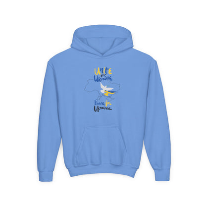 Kids Peace for Ukraine Heavy Blend Cozy Hoodie