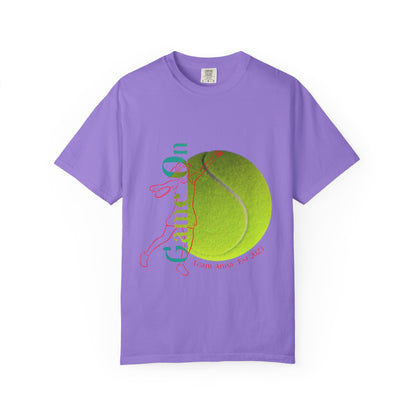 PERSONALIZE Women Tennis Court Vibes high-quality garment-dyed T-shirt
