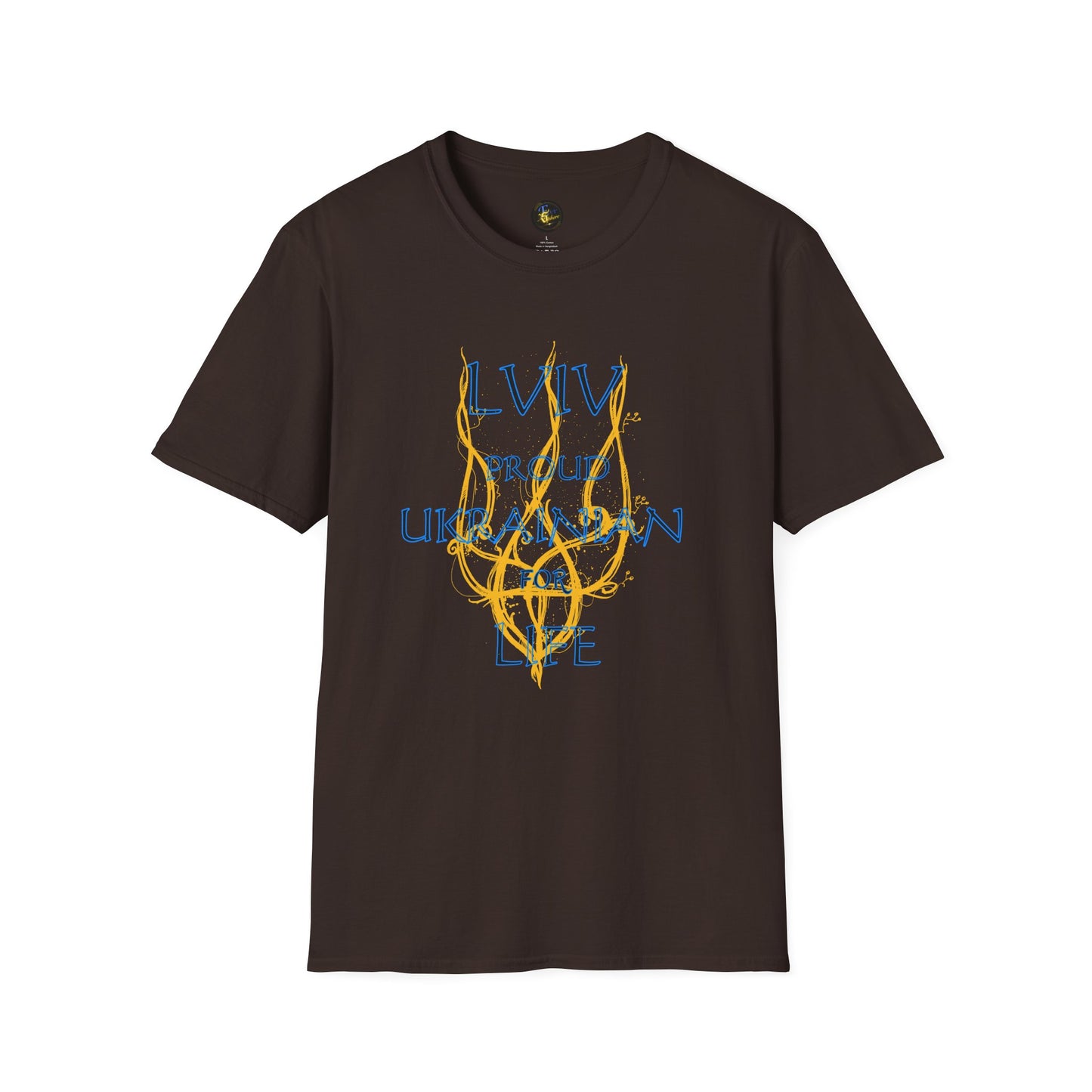 PERSONALIZE Trident of Flame – Slava Ukraini - Unisex Cotton T-Shirt