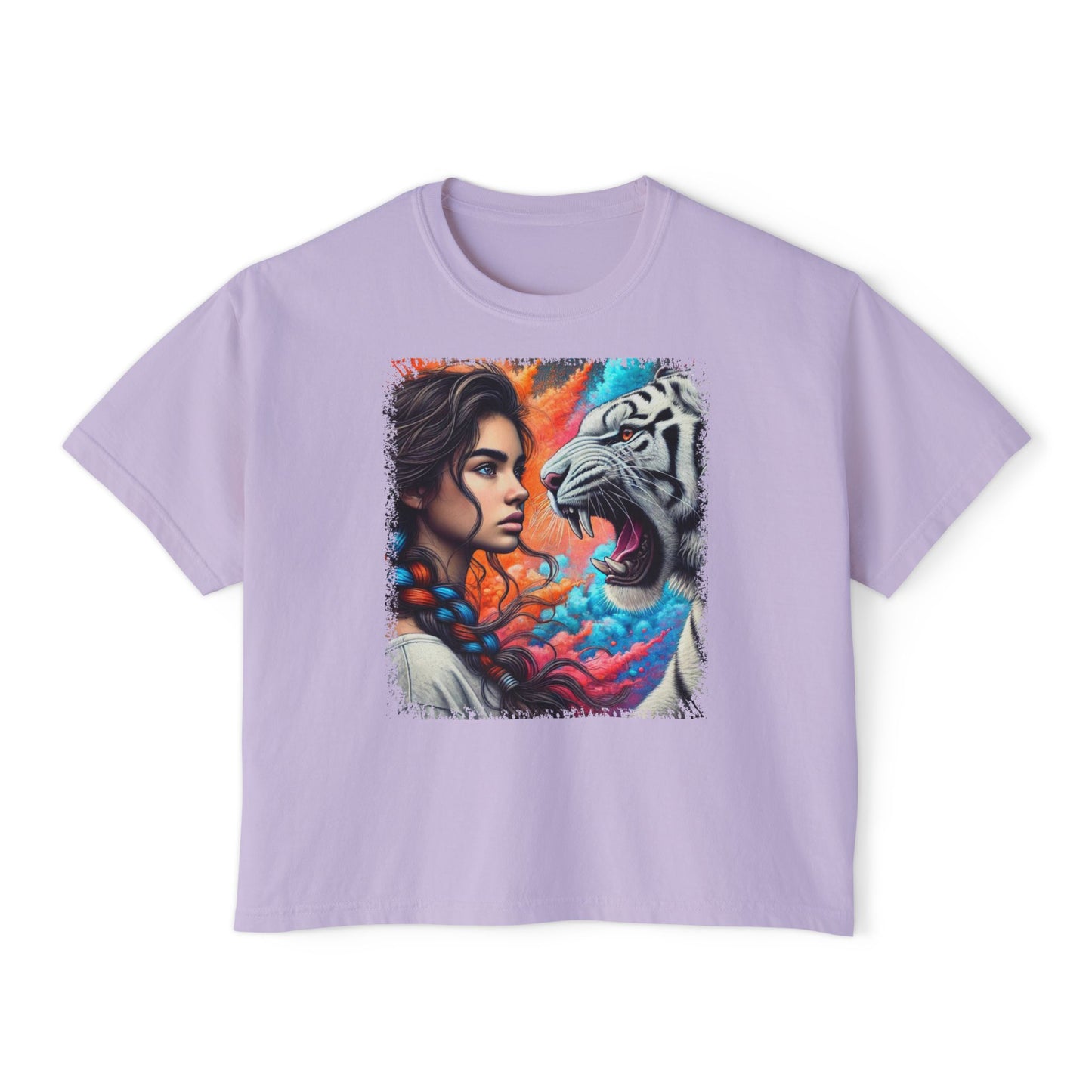 PERSONALIZE Soul of the Tiger - Oversized Boxy Fit Graphic T-shirt
