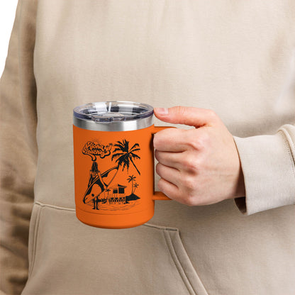 Surfing  Girl Mug Tumbler, 15oz