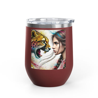 Ukrainian Wild Spirit Girl Travel Mug   Size 12oz
