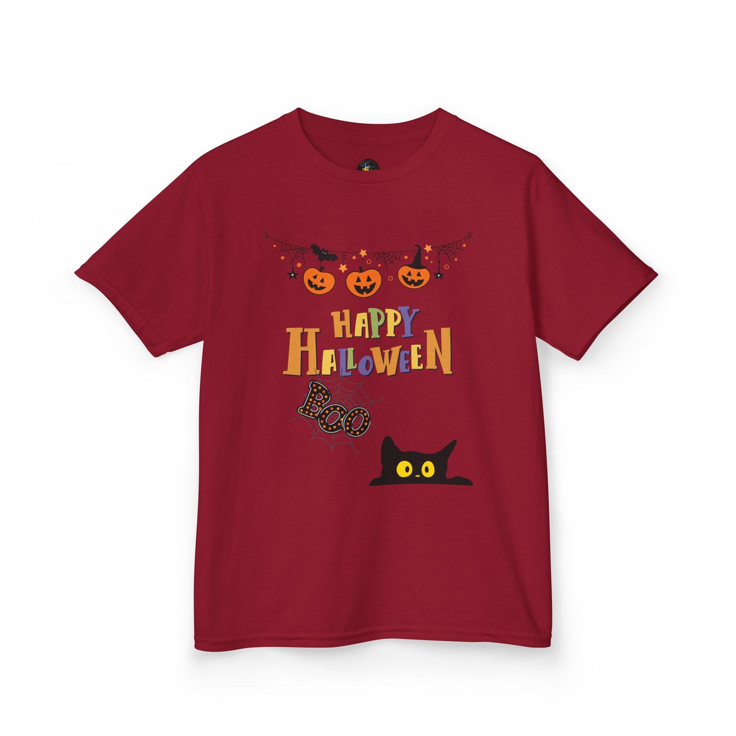 Kids Black Cat & Pumpkin Patch Tee