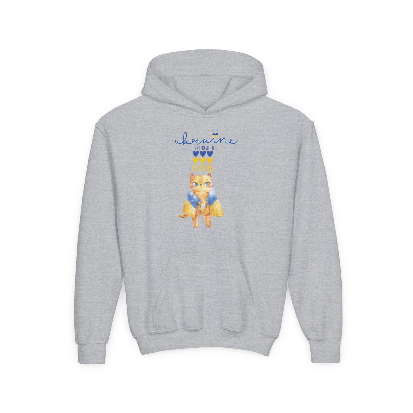 Kids Pride in Blue & Yellow Heavy Blend Cozy Hoodie