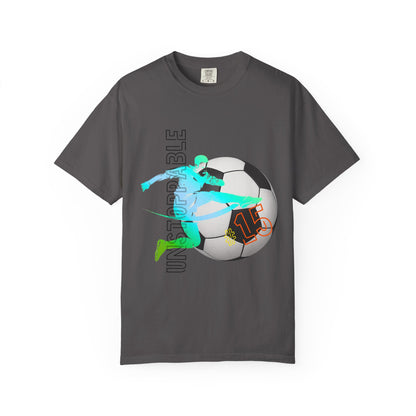PERSONALIZE Unisex Soccer Classic Kick Garment-Dyed T-shirt