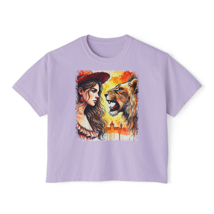 PERSONALIZE Staring Down Majesty Oversized Boxy Fit Graphic T-shirt