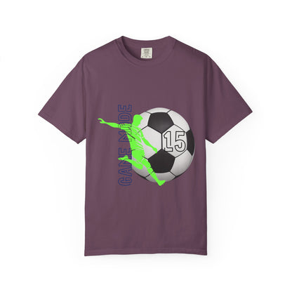 Personalize Unisex Soccer Vintage Touch Garment-Dyed T-shirt