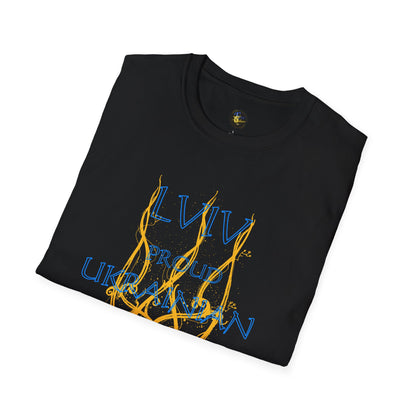 PERSONALIZE Trident of Flame – Slava Ukraini - Unisex Cotton T-Shirt