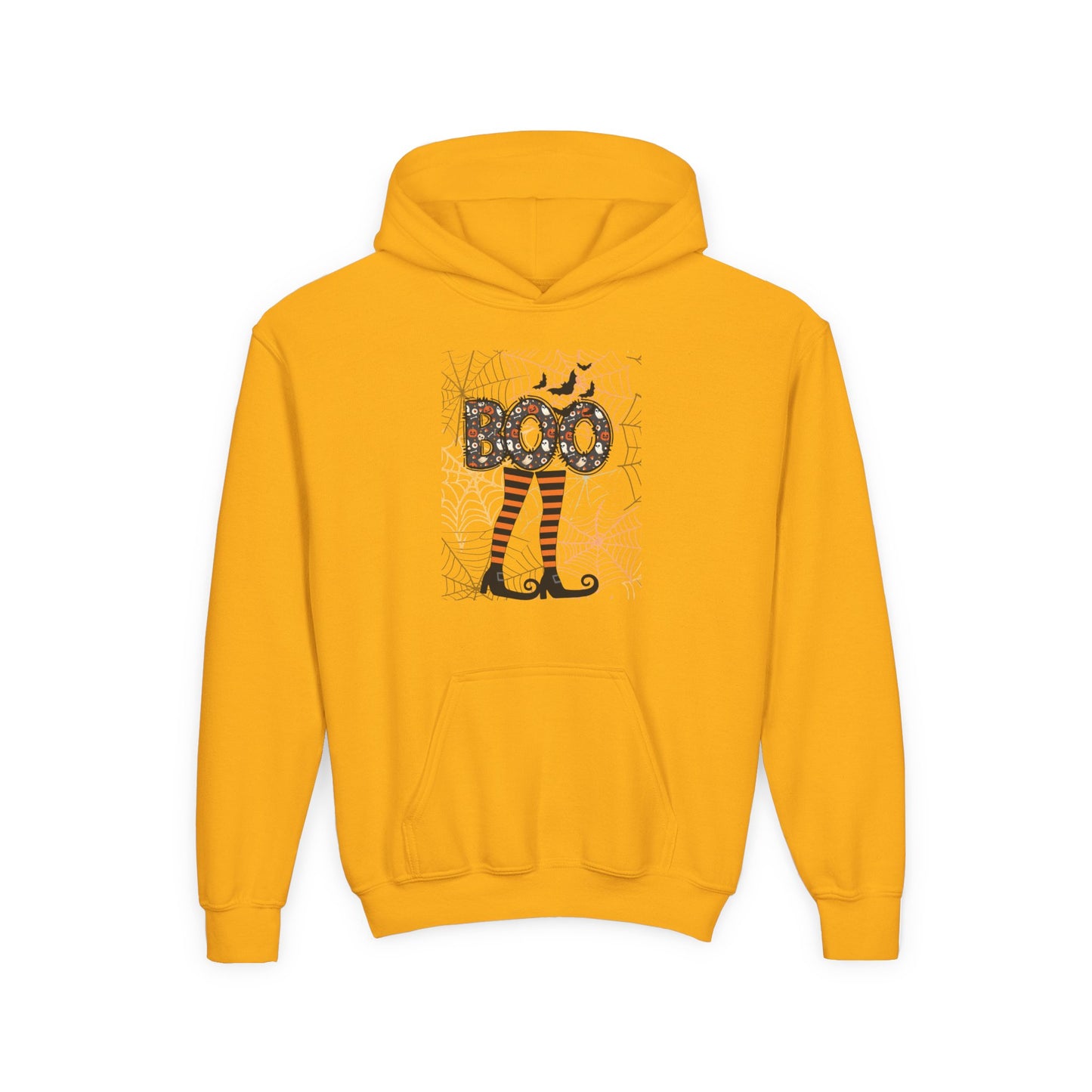 Kids Boo Crew Witch Feet Heavy Blend Cozy Hoodie