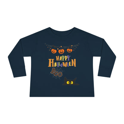 Toddler Long Sleeve Black Cat & Pumpkin Patch