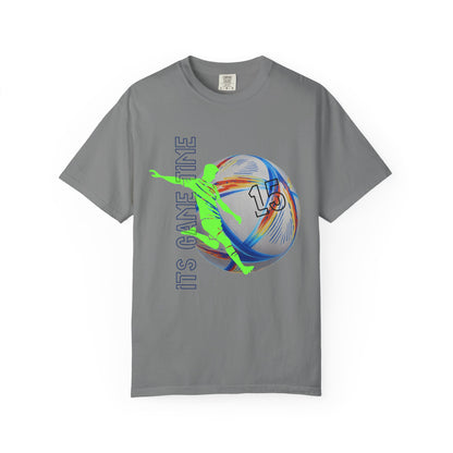 Personalize Unisex Soccer Blaze Control Garment-Dyed T-shirt