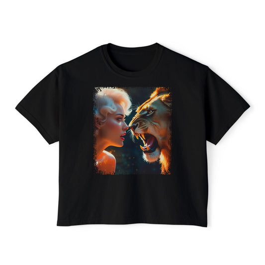 PERSONALIZE Trial by Stare Oversized Boxy Fit Graphic T-shirt