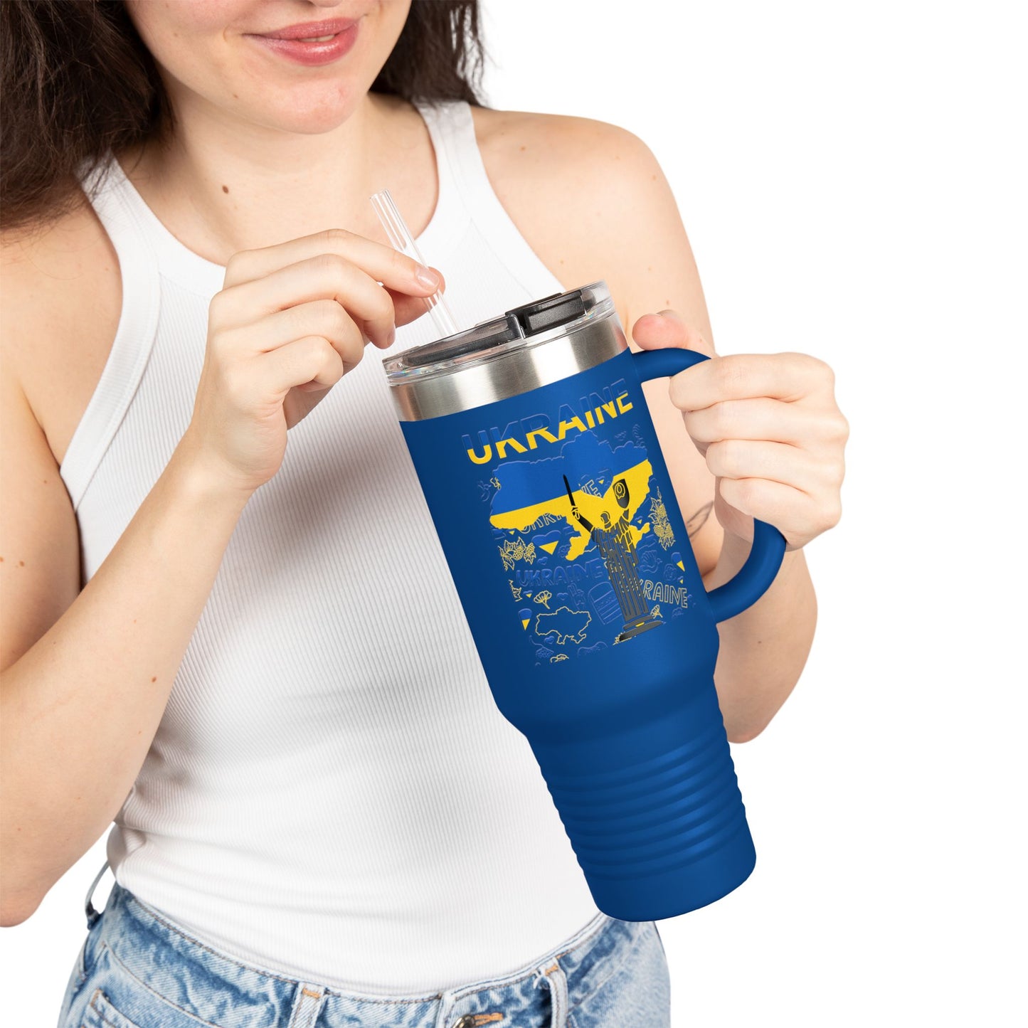 Ukrainian Free Spirit Travel Mug, 40oz