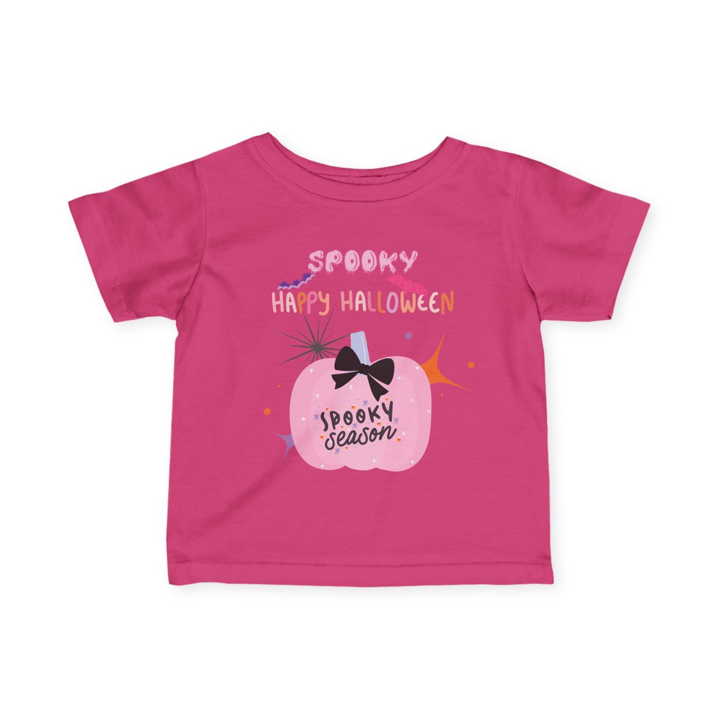 Baby Pretty in Pink Spooky Season Tee