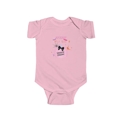 Baby Pretty in Pink Spooky Season Short Sleeve Bodysuit