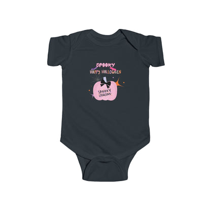 Baby Pretty in Pink Spooky Season Short Sleeve Bodysuit